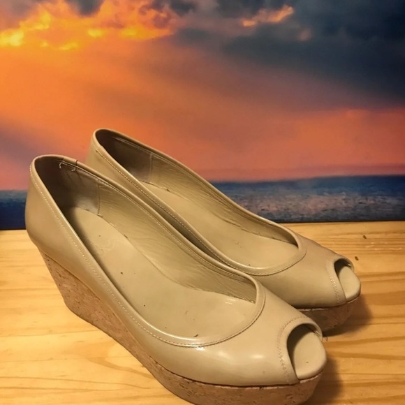 Jimmy Choo size 40 gorgeous open-toe wedge heels! - Picture 3 of 5